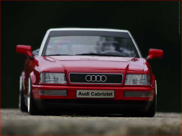 1:18 Audi 80 Typ89 Cabrio 2.3 Rot - Bj.91 erste Version + OVP